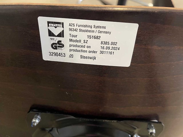 A2s furnishing systems - sz - verrijdbare in hoogte verstelbare werkplaats/tekenkamer stoel (2x) - afbeelding 4 van  4