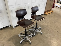 A2s furnishing systems - sz - verrijdbare in hoogte verstelbare werkplaats/tekenkamer stoel (2x) - afbeelding 2 van  4