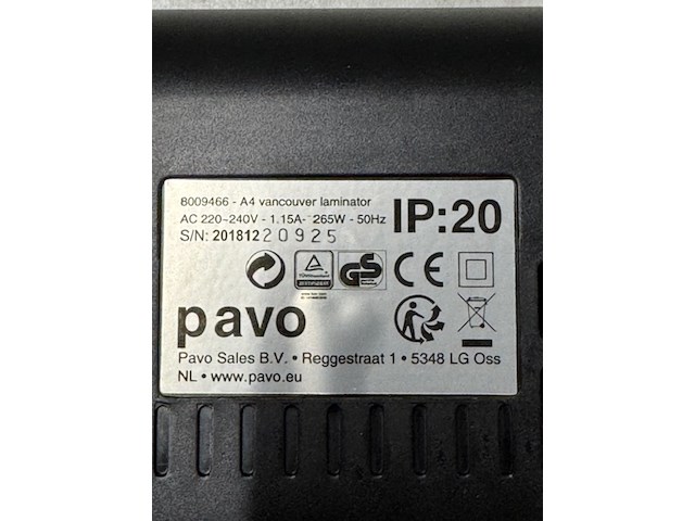 A4 laminator pavo, vancouver - afbeelding 3 van  6