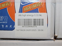Aa-drink high energy. 81 dozen a 24 stuks op pallet. 1944 flesjes a 0,33 cl. tht 4-26. bod is inclusief 291... - afbeelding 3 van  4