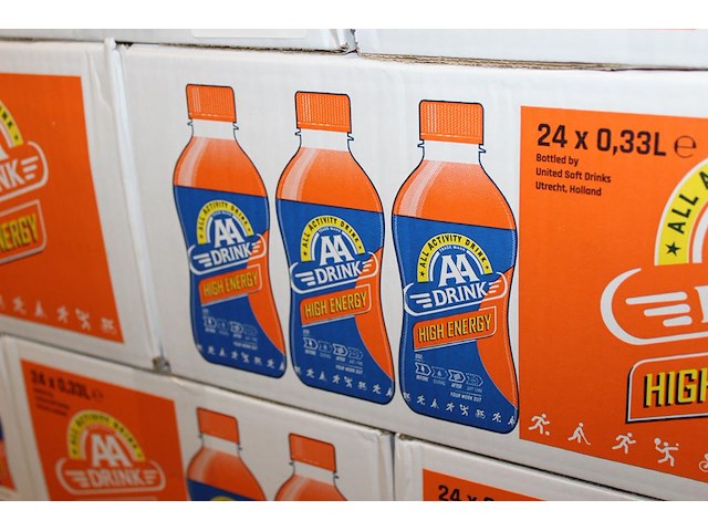 Aa-drink high energy. 81 dozen a 24 stuks op pallet. 1944 flesjes a 0,33 cl. tht 4-26. bod is inclusief 29... - afbeelding 4 van  4