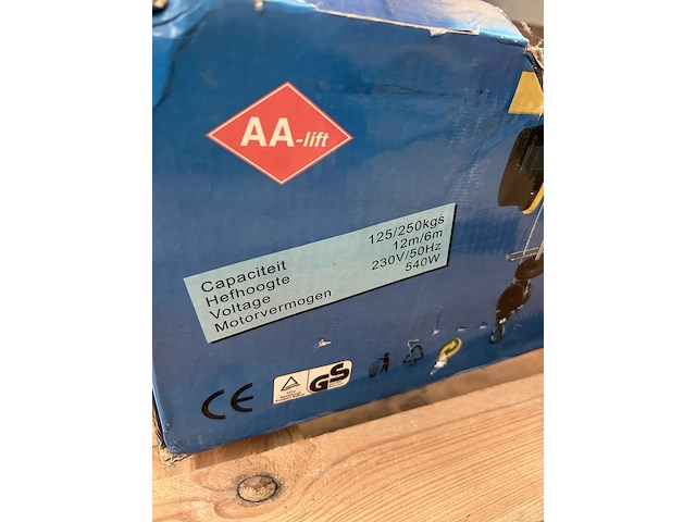 Aa-lift elektrische kabeltakel - afbeelding 5 van  5