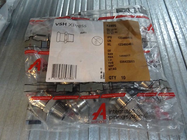 Aalberts - vsh xpress 22xr1/2 - r2405 - koppeling puntstuk (40x) - afbeelding 2 van  2