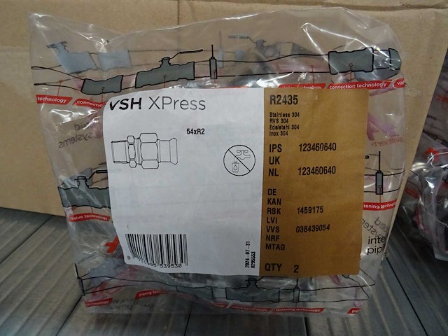 Aalberts - vsh xpress 54xr2 - r2435 - koppeling (8x) - afbeelding 1 van  1