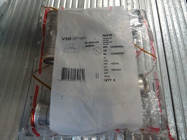 Aalberts - xpress 28xrp1x28 - r2418 - t-stuk koppeling (20x) - afbeelding 1 van  1