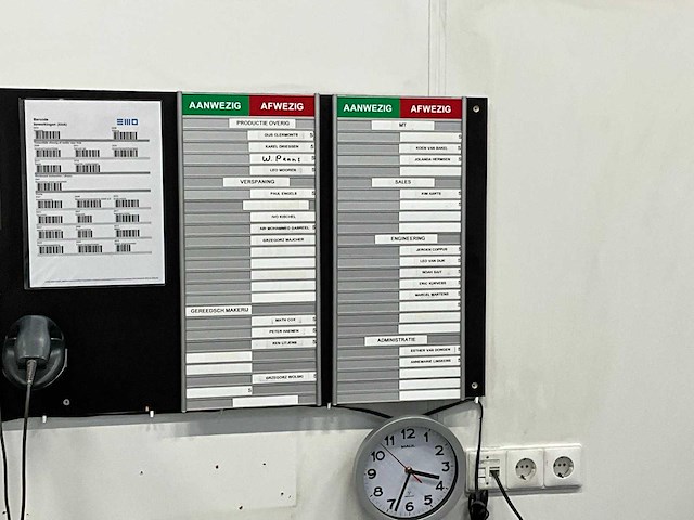 Aan- en afwezigheidsbord (2x) - afbeelding 1 van  2