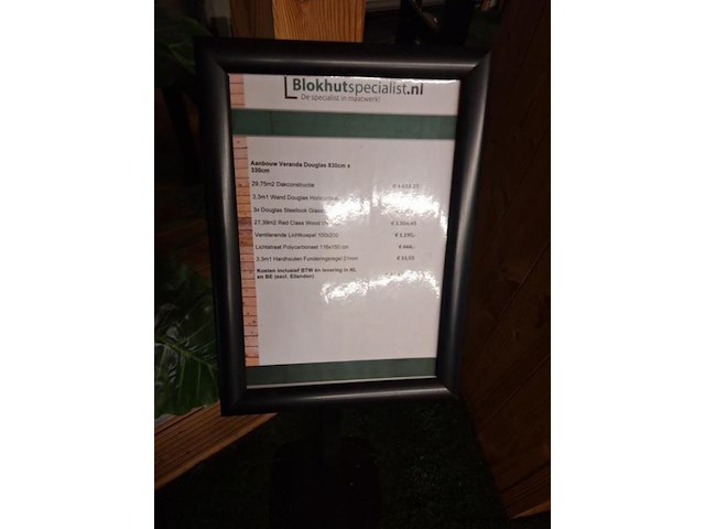 Aanbouw veranda (douglas) - 830x330cm - afbeelding 8 van  10