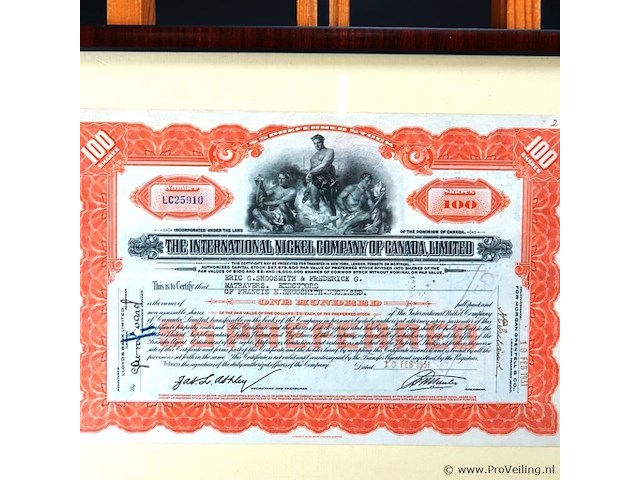 Aandeel the international nickel company of canada limited (1931) - afbeelding 3 van  5