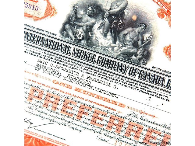 Aandeel the international nickel company of canada limited (1931) - afbeelding 4 van  5