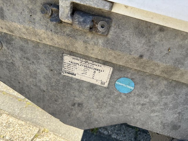 Aanhanger henra pl27(b) met kenteken 20-wx-xs. datum 1e toelating 17-12-2020. aanhanger is v.v. 2 oprijplaten - afbeelding 3 van  11