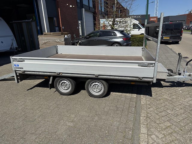 Aanhanger henra pl27(b) met kenteken 20-wx-xs. datum 1e toelating 17-12-2020. aanhanger is v.v. 2 oprijplaten - afbeelding 4 van  11