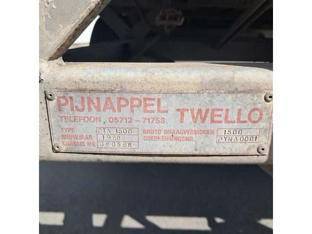 Aanhanger, pijnappel, pta-1500, 1988 - afbeelding 11 van  33