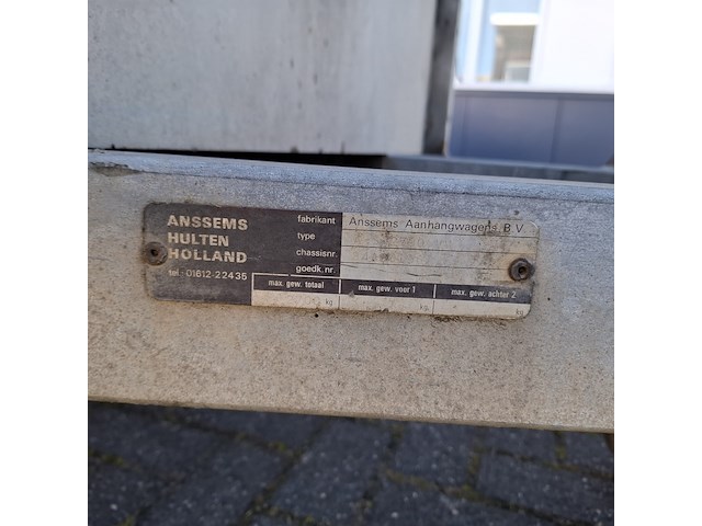 Aanhangwagen, anssems, as 2700 vv, 1991 - afbeelding 4 van  26