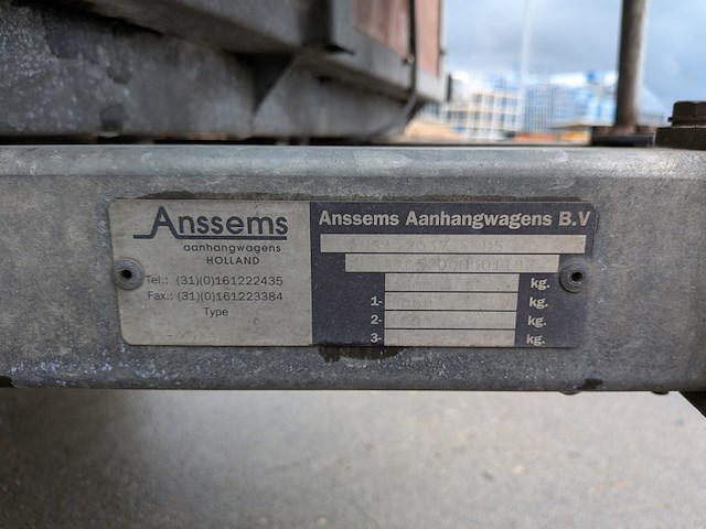 Aanhangwagen, anssems, bs 2000, 2000 - afbeelding 11 van  19