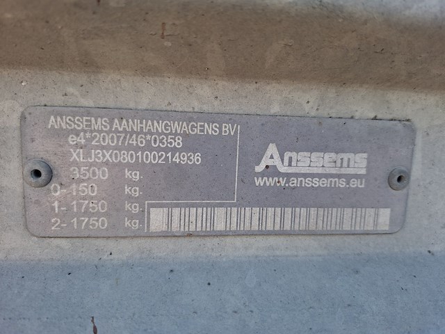 Aanhangwagen, anssems, ksx2 c1 3500-305x178, 2018 - afbeelding 15 van  18