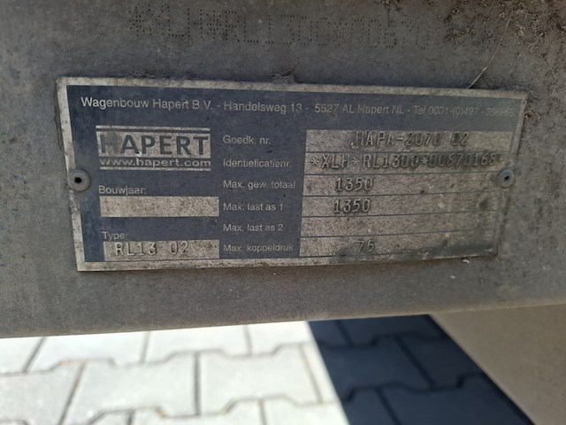 Aanhangwagen, hapert, rl, 2004 - afbeelding 12 van  12