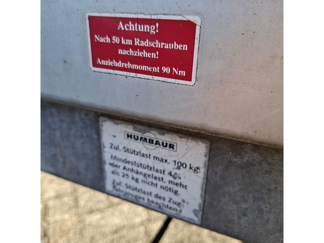 Aanhangwagen, humbaur, 2004 - afbeelding 15 van  15