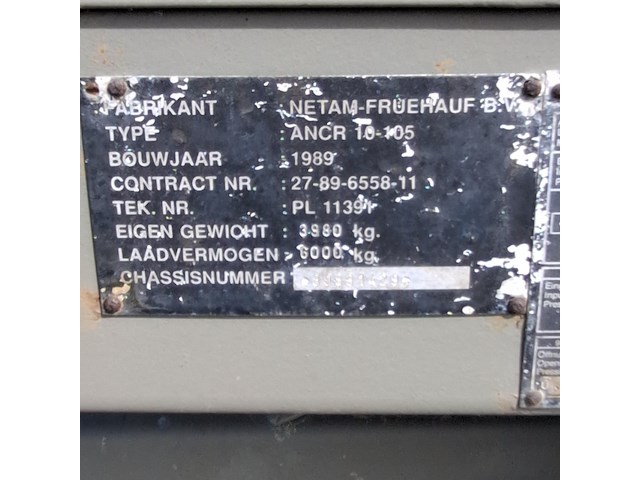 Aanhangwagen met huif & laadklep, netam fruehauf, ancr 10-105, 1989 - afbeelding 7 van  22