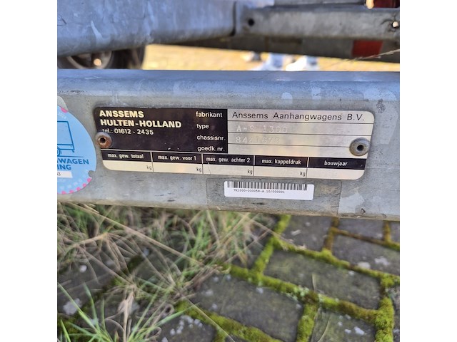 Aanhangwagen met oliebestrijdingsmateriaal, anssems, a-s 1300, 1989 - afbeelding 11 van  13