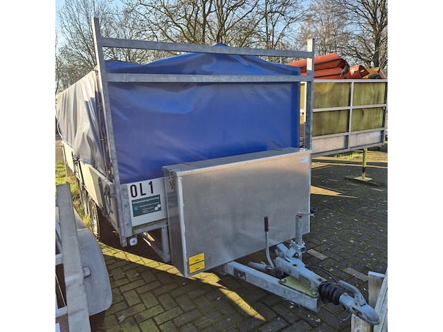 Aanhangwagen met opzetbak en olieschermen, buist, k-9, 1993 - afbeelding 1 van  14