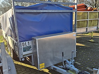 Aanhangwagen met opzetbak en olieschermen, buist, k-9, 1993