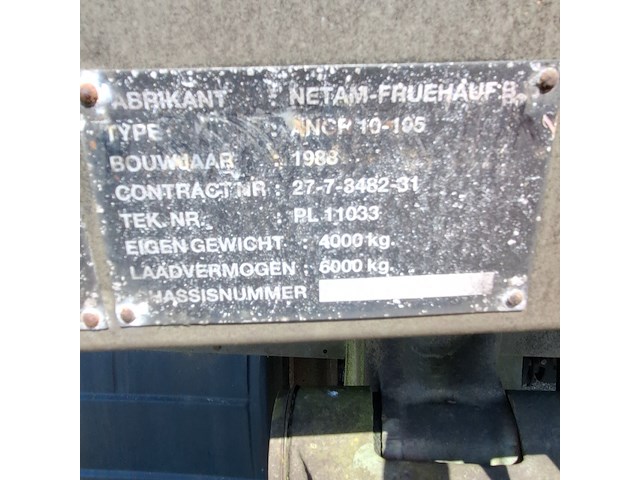 Aanhangwagen, netam fruehauf, ancr 10-105, 1988 - afbeelding 10 van  21