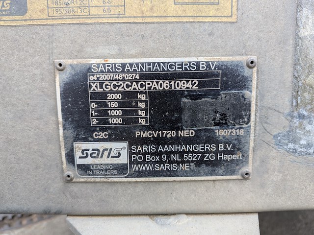 Aanhangwagen, saris, c2000, 2016 - afbeelding 10 van  18