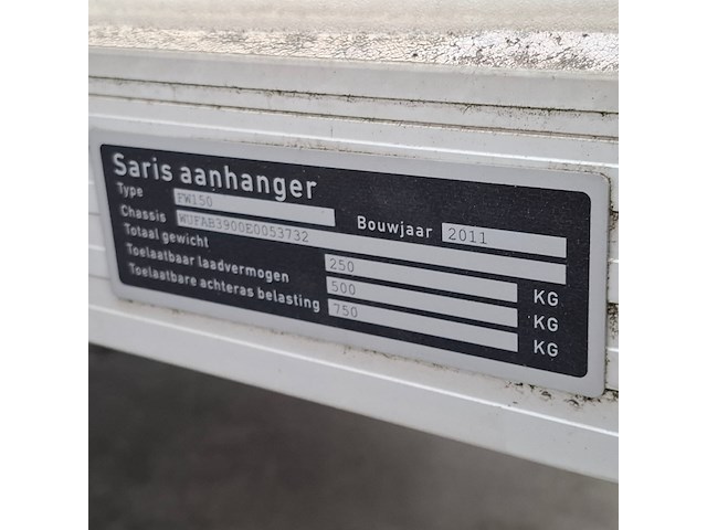 Aanhangwagen, saris, gesloten aanhanger < 750kg - afbeelding 5 van  31