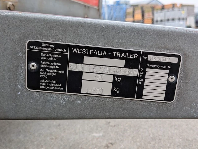 Aanhangwagen, westfalia, 1184511b311, 750 kg - afbeelding 5 van  13