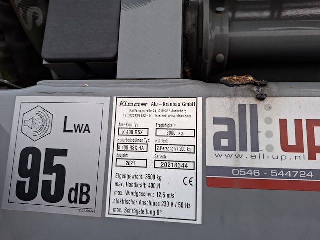 Aanhangwagenkraan, klaas, k400 rsx, 2021 - afbeelding 48 van  62