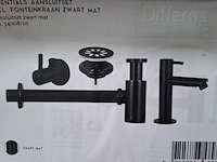 Aansluitset voor fontein essentials, mat zwart - afbeelding 2 van  8