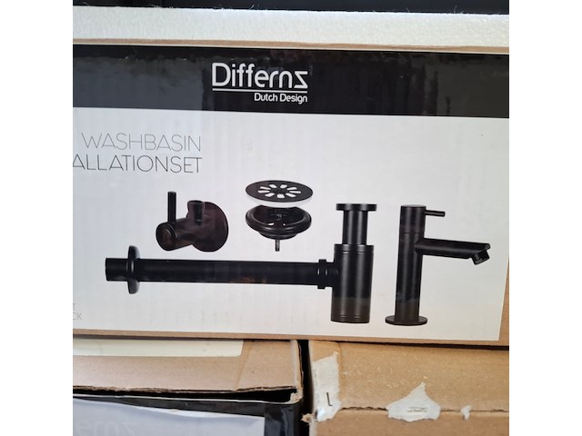 Aansluitset voor fontein essentials, mat zwart - afbeelding 2 van  7