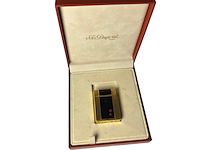 Aansteker st dupont, black laquer, goud, 2000 - afbeelding 1 van  5
