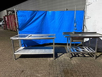 Aanvoer- en afvoertafel voor vaatwasser - afbeelding 1 van  6