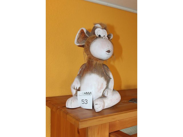 Aap beeld. hoogte 36 cm. - afbeelding 2 van  2