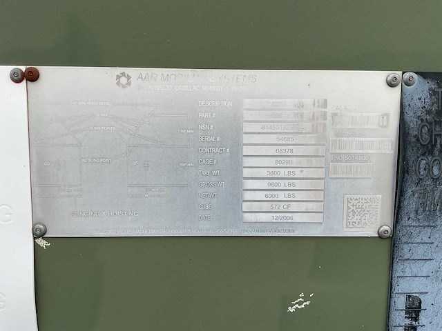 Aar mobility systems icu96rc leger koelcontainer - afbeelding 8 van  11
