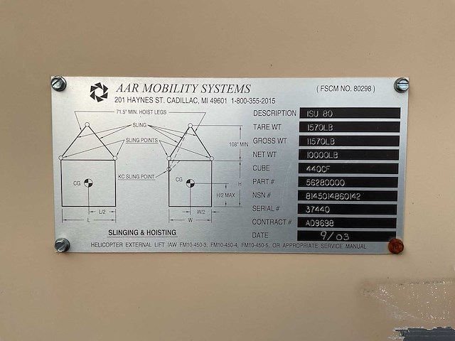 Aar mobility systems isu 80 legercontainer - afbeelding 2 van  7