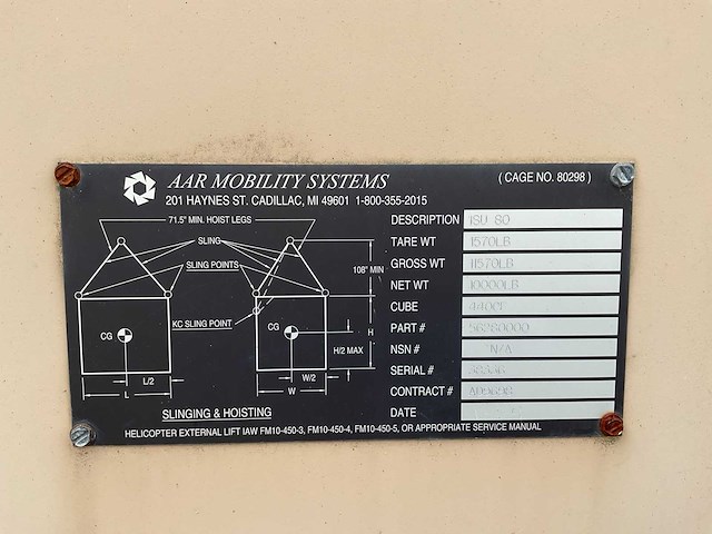 Aar mobility systems isu80 legercontainer - afbeelding 7 van  7