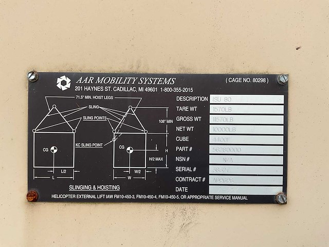 Aar mobility systems isu80 legercontainer - afbeelding 3 van  7
