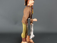 Aardewerk jager met konijn - afbeelding 3 van  5