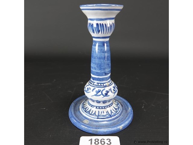 Aardewerk kandelaar - afbeelding 1 van  5