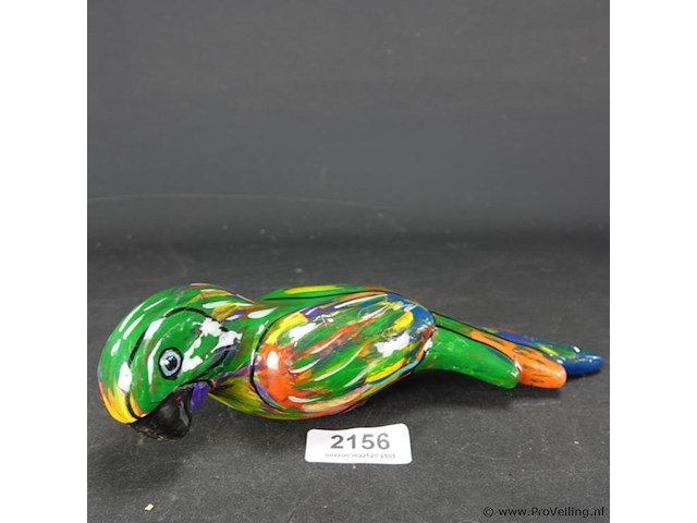 Aardewerk papegaai - afbeelding 1 van  5