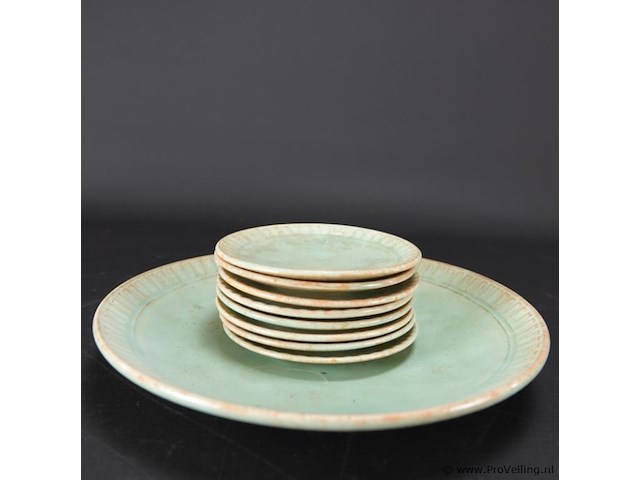Aardewerk schalenset - afbeelding 4 van  5