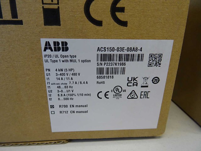 Abb - acs150-03e-08a8-4 - frequentieregelaar - afbeelding 2 van  2