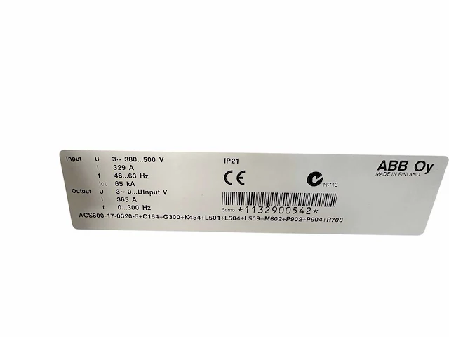 Abb - acs800-17-0320-5+c164+g300+k454+l501+l504+l509+m602+p902+p904+r708 - industriële frequentieregelaar/omvormerkast 1x 250 kw - afbeelding 2 van  4