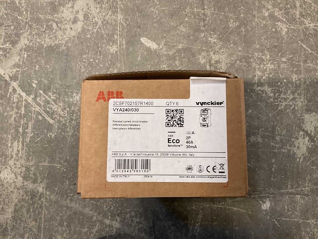 Abb - interruptteur differentiel 2p 40a 30ma type a (12x) - afbeelding 2 van  2