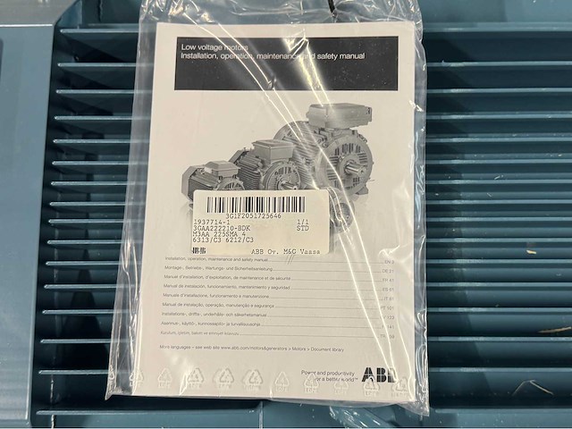 Abb - m3aa 225sma 4 - 3 fase elektromotor 25 kw - afbeelding 7 van  8