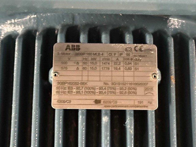 Abb - m3bp-160-mlb-4/m3aa-160mlc-4 - elektromotoren (2x) - afbeelding 3 van  8