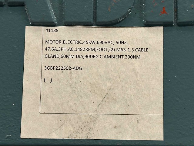 Abb - m3bp 225smb 4 - 3 fase elektromotor 45kw - afbeelding 4 van  8