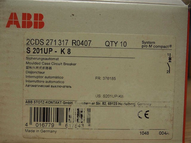 Abb - s201up-k8 - circuitbreakers (100x) - afbeelding 6 van  6